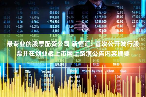 最专业的股票配资公司 新恒汇: 首次公开发行股票并在创业板上市网上路演公告内容摘要